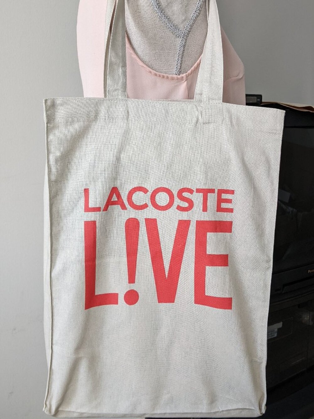 Lacoste Iconic Alligator Canvas Tote Bag Never Used